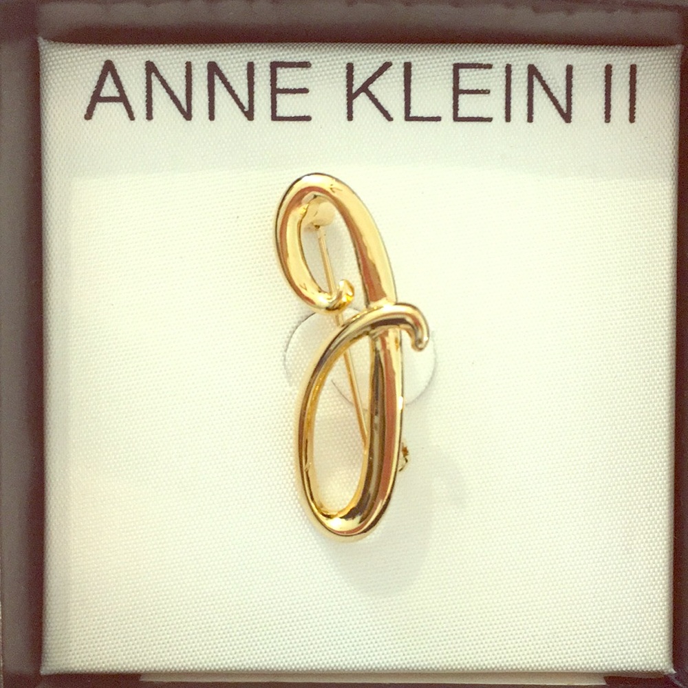 Anne Klein Initial Brooch